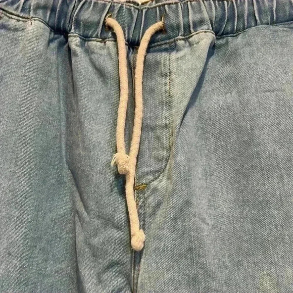 BBJ Los Angeles Hayley drawstring blue jean joggers size medium. - Picture 7 of 11